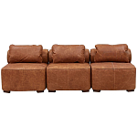 Кожаное модульное кресло коричневое без подлокотников с подушкой Coul Leather Modular Armchair варинант исполнения - 4 | Loft Concept в Костроме