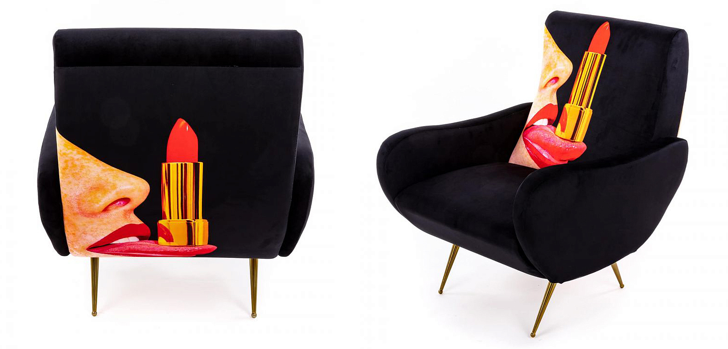 Кресло Seletti Armchair Tongue Black Кресло Seletti Armchair Tongue Black - Loft-Concept в Костроме