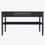 Дизайнерская Консоль с полкой и ящиком Primo Черный дуб варинант исполнения - 7 | Loft Concept в Костроме