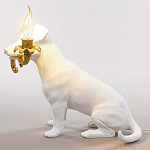 Настольная лампа в виде щенка Puppy White Table Lamp варинант исполнения - 4 | Loft Concept в Костроме