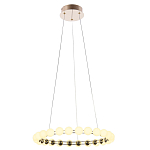 Люстра светодиодная кольцевая с круглыми плафонами белого цвета PEARLS Suspension 48 варинант исполнения - 4 | Loft Concept в Костроме