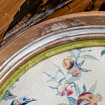 Барный стул из массива бука с изображением птиц и цветов  Beige Green Chinoiserie Garden Chair варинант исполнения - 3 | Loft Concept в Костроме