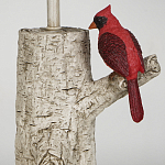 Настольная лампа с тканевым абажуром и основанием в виде птицы на дереве Simurq варинант исполнения - 4 | Loft Concept в Костроме