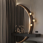 Подвесной светильник с рифлёным плафоном в форме шара Ripple Glow варинант исполнения - 5 | Loft Concept в Костроме