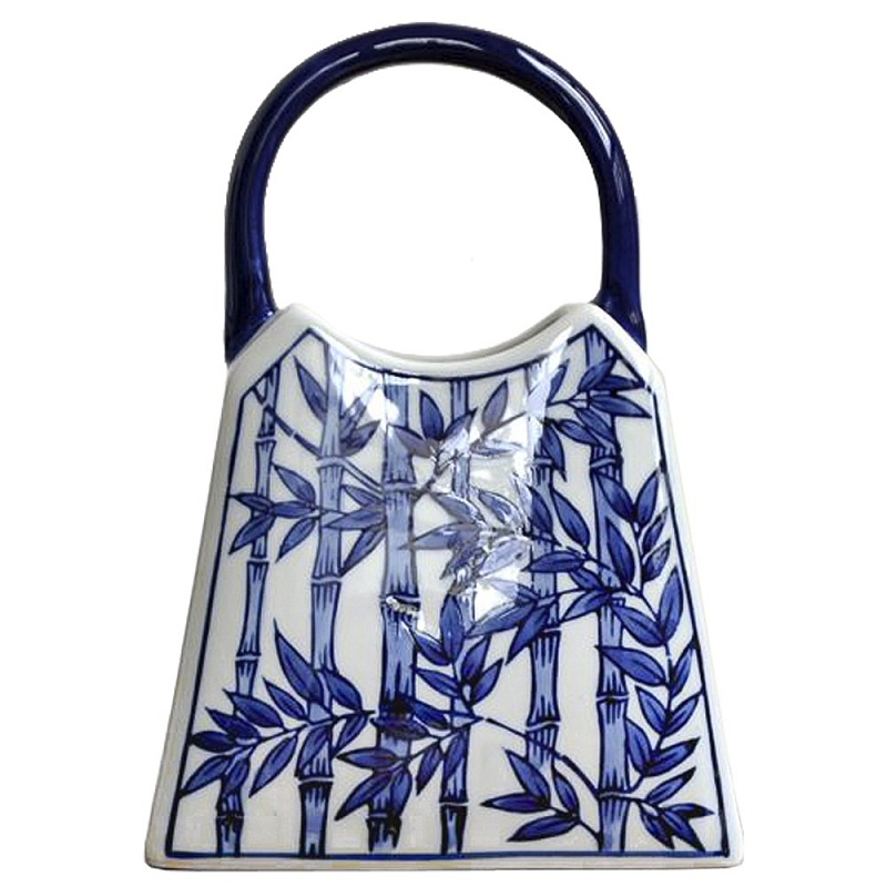 Ваза Ceramic Bag strip Темно-синий Ваза Ceramic Bag strip Темно-синий в Костроме | Loft Concept