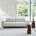 Приставной столик из массива дерева Walnut Triple варинант исполнения - 9 | Loft Concept в Костроме