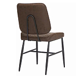 Стул с темно-коричневой обивкой из экокожи Benderson варинант исполнения - 3 | Loft Concept в Костроме