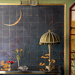 Обои ручная роспись Tsukimi Original colourway on gilded silk with antiquing варинант исполнения - 2 | Loft Concept в Костроме