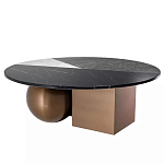 Дизайнерский журнальный стол с круглой столешницей на 3-х геометрических ножках Lehumod варинант исполнения - 5 | Loft Concept в Костроме