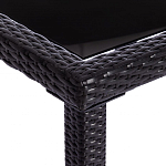 Обеденный комплект из искуственного ротанга Vintara черный варинант исполнения - 9 | Loft Concept в Костроме