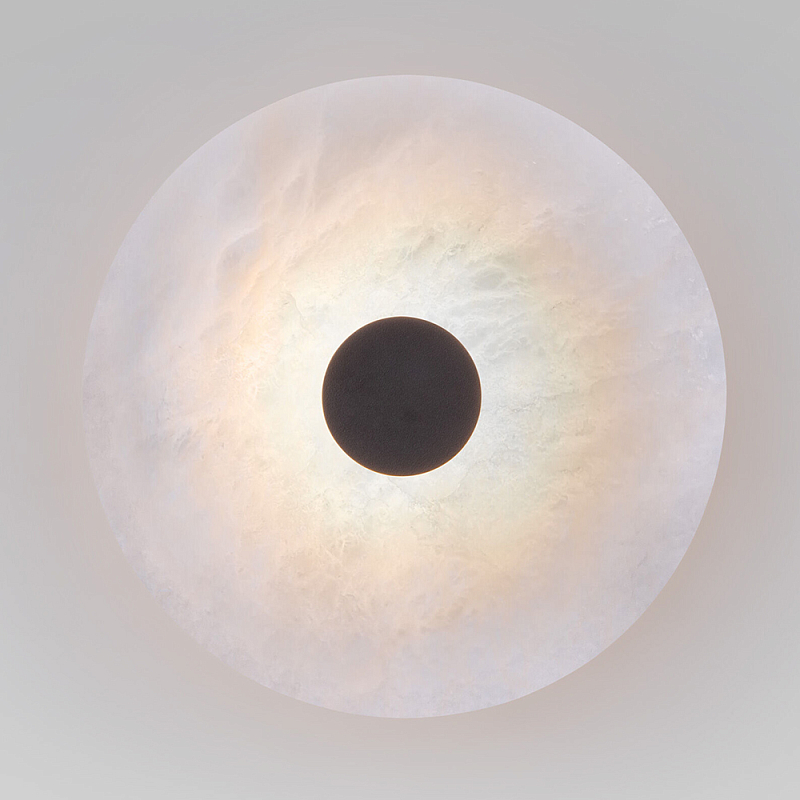 Бра светодиодный с мраморным рассеивателем черный  Черный Белый Мрамор Bianco в Костроме | Loft Concept 