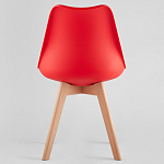 Стул с основой из пластика и мягким сиденьем Arvika Red варинант исполнения - 4 | Loft Concept в Костроме