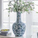 Ваза с классическим узором шинуазри синего цвета Blue & White Ornament  варинант исполнения - 4 | Loft Concept в Костроме