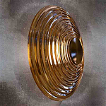 Бра с рельефным круглым плафоном янтарного цвета Savio Glass Disc Light варинант исполнения - 1 | Loft Concept в Костроме