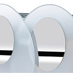 Бра с тремя круглыми матовыми стеклянными дисками и зеркальными вставками Lunaria  варинант исполнения - 2 | Loft Concept в Костроме