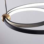 Люстра подвесная светодиодная черный металл Ring Horizontal варинант исполнения - 5 | Loft Concept в Костроме