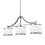 Люстра линейная с 3-мя белыми цилиндрическими плафонами Feiss варинант исполнения - 1 | Loft Concept в Костроме