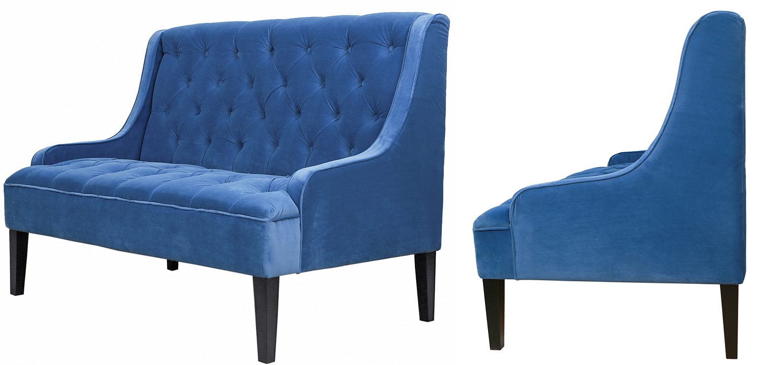 Диван Folket Sofa velour blue Диван Folket Sofa velour blue - Loft-Concept в Костроме