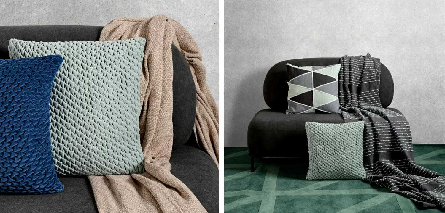 Подушка Purnama Quilting mint Подушка Purnama Quilting mint - Loft-Concept в Костроме