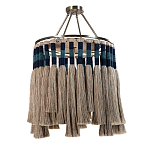 Люстра круглая плетеная с кисточками цвета серый дуб Boho Tassel Chandelier варинант исполнения - 2 | Loft Concept в Костроме