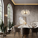 Люстра с декором в виде крупных рельефных лепестков 80 см Ethereal Bloom варинант исполнения - 3 | Loft Concept в Костроме