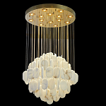 Люстра с овальными подвесками из натурального камня Spatial Composition варинант исполнения - 6 | Loft Concept в Костроме