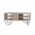 Стол журнальный прямоугольной формы с 2-мя полками бежево-серого цвета NORFOLK LIGHT MOCHA варинант исполнения - 1 | Loft Concept в Костроме