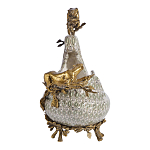 Чаша для фруктов из фарфора бронзовыми фигурками леопардов Eden Garden варинант исполнения - 4 | Loft Concept в Костроме