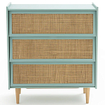 Комод с 3-мя ящиками из ротанга Blais Turquoise Wicker Furniture варинант исполнения - 3 | Loft Concept в Костроме