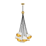 Люстра с 15-ю белыми  плафонами с золотой внутренней поверхностью Hinkley варинант исполнения - 2 | Loft Concept в Костроме