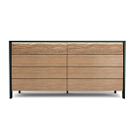 Комод 8 ящиков с подсветкой на рельефном фасаде Warm Industrial варинант исполнения - 4 | Loft Concept в Костроме