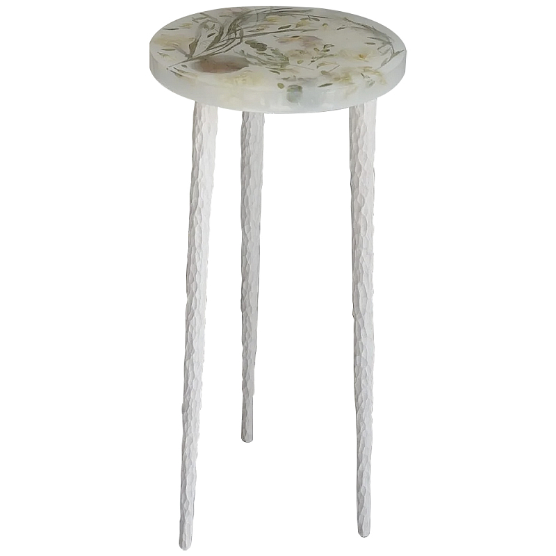 Круглый журнальный столик со столешницей из эпоксидной смолы Epoxy Resin Flowers Coffee Table Белый Черный Розовый Мульти Круглый журнальный столик со столешницей из эпоксидной смолы Epoxy Resin Flowers Coffee Table Белый Черный Розовый Мульти в Костроме | Loft Concept