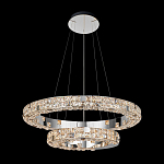 Люстра из 2-х колец с мозаичным хрустальным оформлением Sparks of Crystal варинант исполнения - 3 | Loft Concept в Костроме