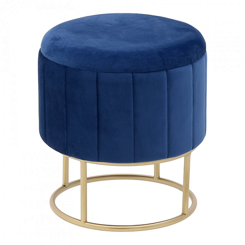 Пуф-бокс Blue Surprise Синий Золотой Пуф-бокс Blue Surprise Синий Золотой в Костроме | Loft Concept