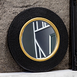 Зеркало в черной фактурной раме с золотым кантом Summon the Light варинант исполнения - 6 | Loft Concept в Костроме