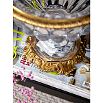 Чаша из прозрачного стекла с бронзовой подставкой и ручками Eden Garden варинант исполнения - 4 | Loft Concept в Костроме