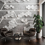 Гипсовая 3D Панель M-47 варинант исполнения - 2 | Loft Concept в Костроме