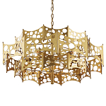 Люстра фигурная золотого цвета Corrugated Panels варинант исполнения - 1 | Loft Concept в Костроме