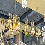 Люстра подвесная прямоугольная с 10-ю цилиндрическими плафонами LIAISON варинант исполнения - 3 | Loft Concept в Костроме