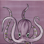 Плитка с узором Осьминог велосипедист варинант исполнения - 3 | Loft Concept в Костроме