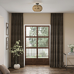 Потолочный светильник с плафоном из плетеного джута и черным каркасом Quoizel варинант исполнения - 7 | Loft Concept в Костроме