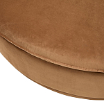 Кушетка круглая с обивкой из велюра коричневая Milky Brown Chair варинант исполнения - 7 | Loft Concept в Костроме