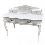 Стол-бюро белого цвета из массива бука с 4-мя ящиками White Provence варинант исполнения - 3 | Loft Concept в Костроме