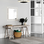 Настенное зеркало квадратной формы в металлической раме золотого цвета CORNER MIRROR GOLD варинант исполнения - 1 | Loft Concept в Костроме