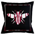 Подушка декоративная пчела с красным узором Ikat Pattern варинант исполнения - 1 | Loft Concept в Костроме