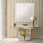 Консоль прямоугольная с основанием в виде расколотого камня Lapiaz варинант исполнения - 1 | Loft Concept в Костроме