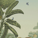 Обои ручная роспись River Scenes of Bengal Verdoyant варинант исполнения - 2 | Loft Concept в Костроме