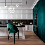 Подвесной светильник со стеклянным прозрачным плафоном в форме шара и золотыми металлическим акцентами 30 ClassiCon варинант исполнения - 6 | Loft Concept в Костроме