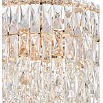 Люстра круглая с хрустальными подвесками на золотистом каркасе Roul Crystal Light варинант исполнения - 2 | Loft Concept в Костроме