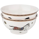 Сервиз обеденный из фарфора с изображением лошадей на 6 персон 23 предмета Porcelain Horse Set  варинант исполнения - 2 | Loft Concept в Костроме